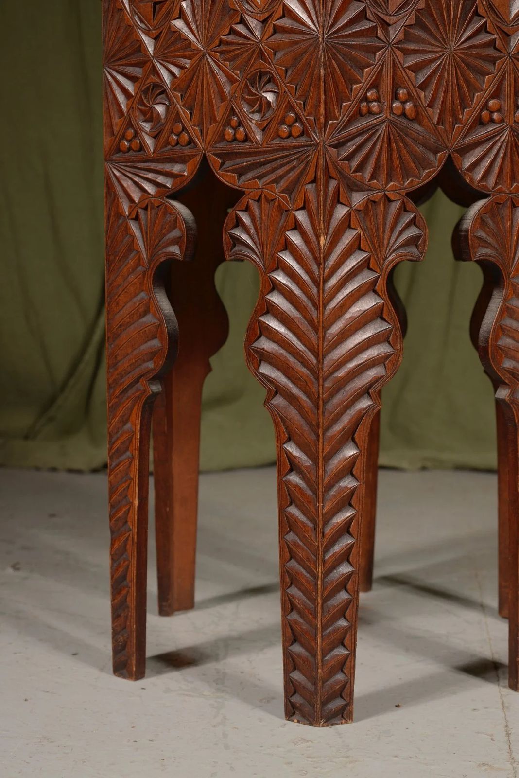 A Scottish Chip Carved Pine Octagonal Table   C.1900 photo vinterior