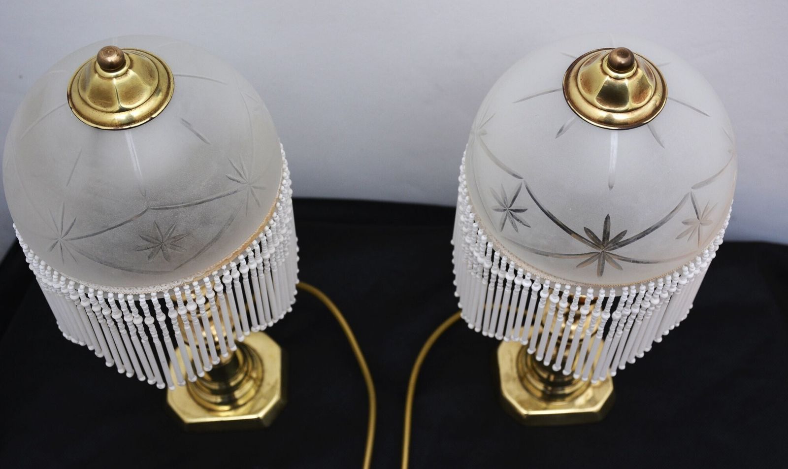 photo buy Pair Of Victorian Table Lamps In Brass.