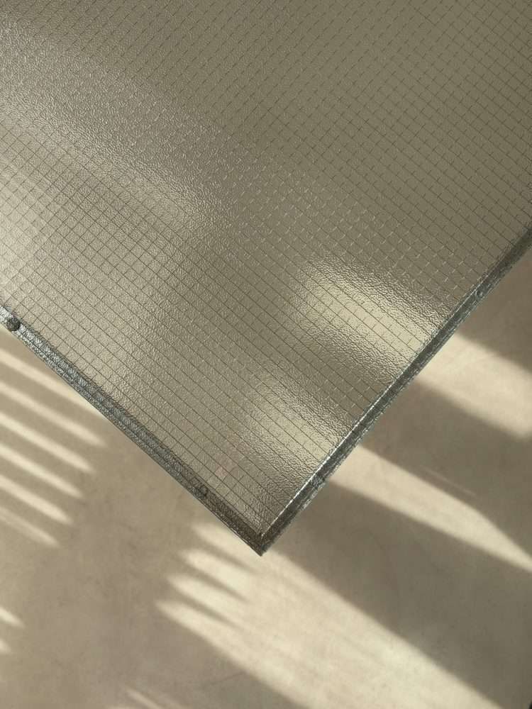 Roestvrijstalen Salontafel Met Draadglas, Minimalistisch, Jaren 1960 photo vintage