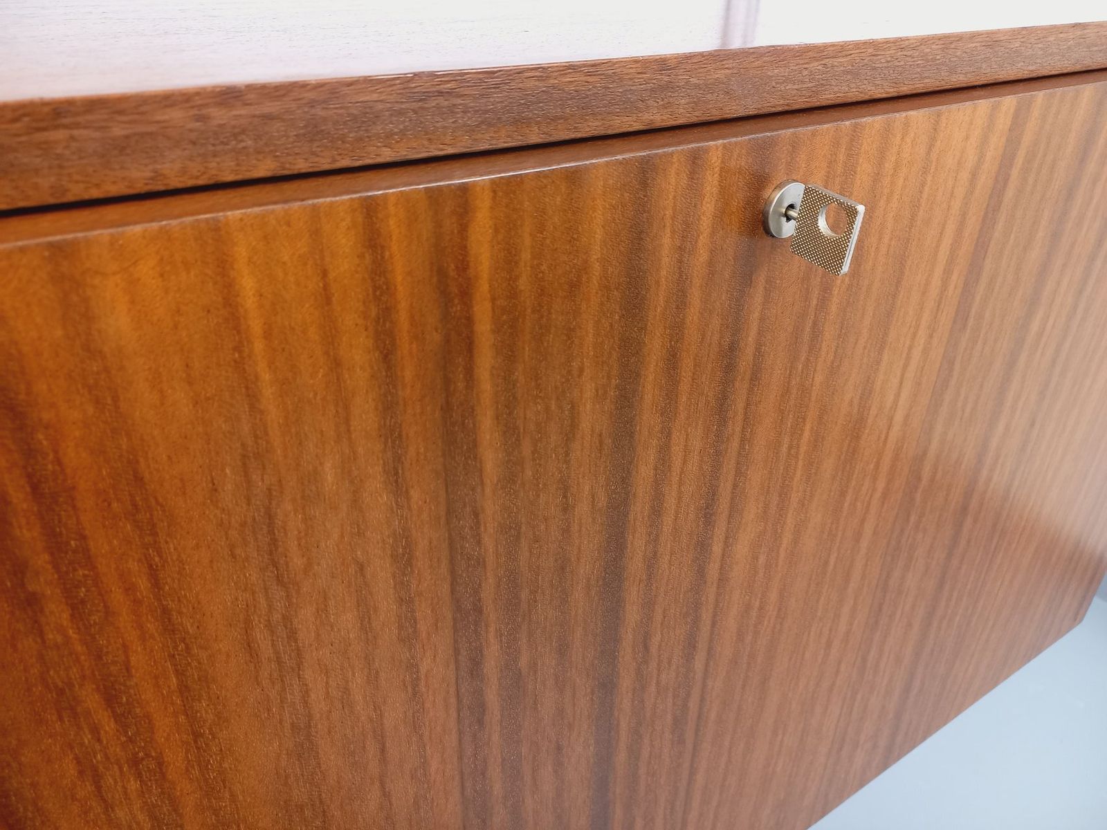 Arp Minvielle Wall Mounted Bookcase With Mahogany And Aluminum Secretary Desk photo Furniture