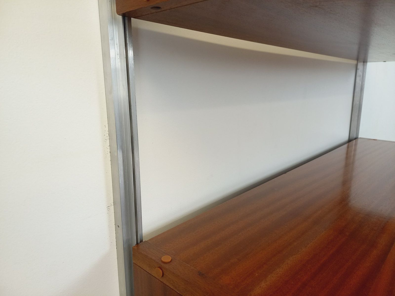 1789.0 Arp Minvielle Wall Mounted Bookcase With Mahogany And Aluminum Secretary Desk photo