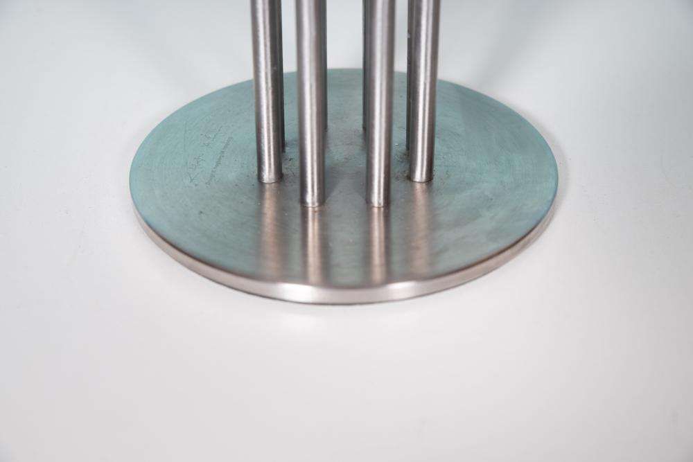 photo for sale Vintage Silver Ikea Candlestick – Stainless Steel Stockholm, 1999