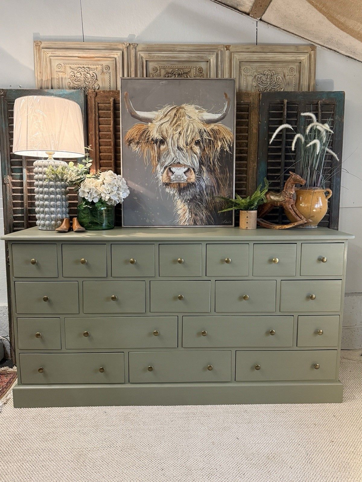 19 Drawer Merchant Chest, Chest Of Drawers, Sideboard Treron By Farrow & Ball photo furniture