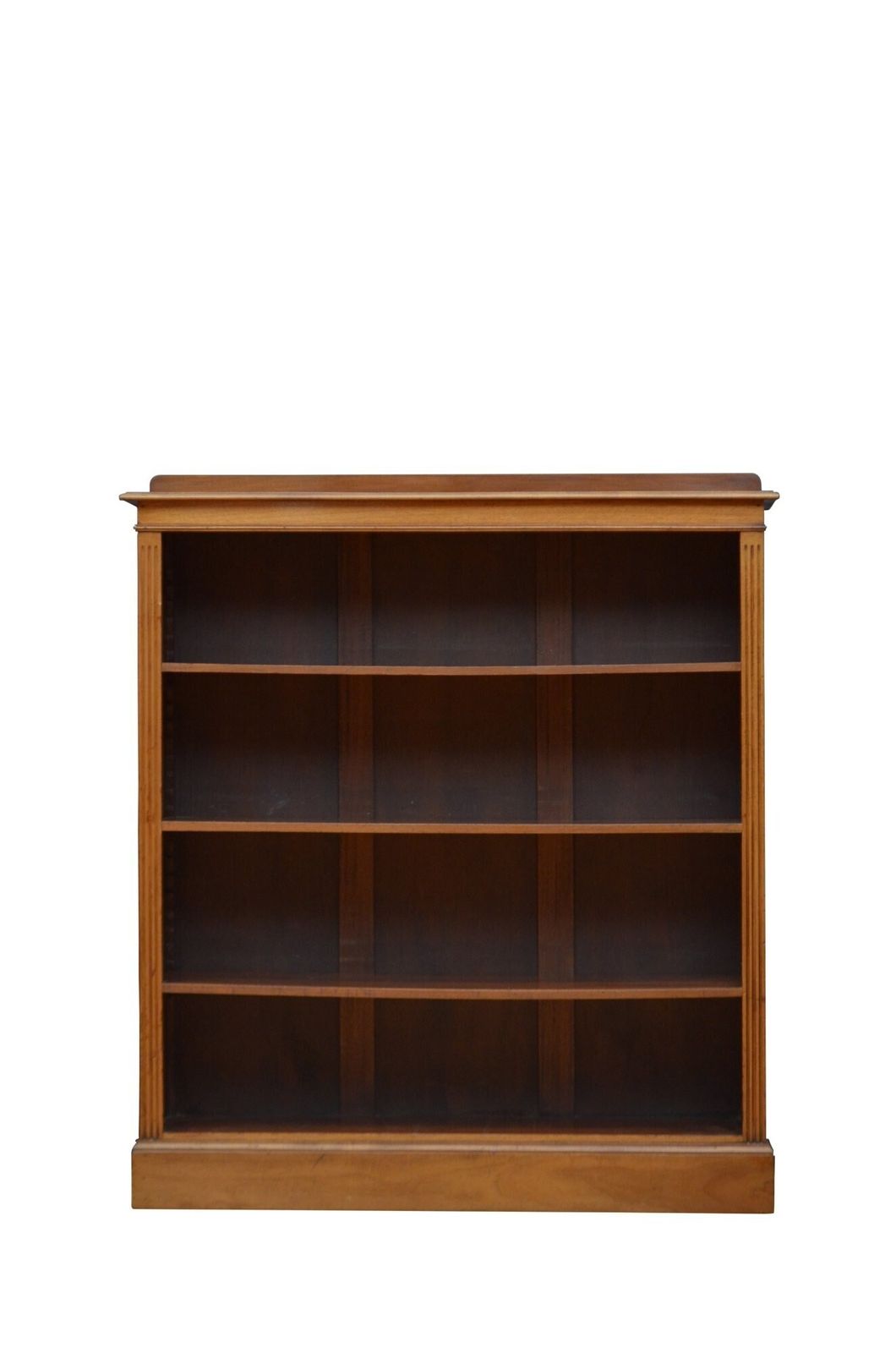 English Edwardian Walnut Open Bookcase C1900s. photo for sale