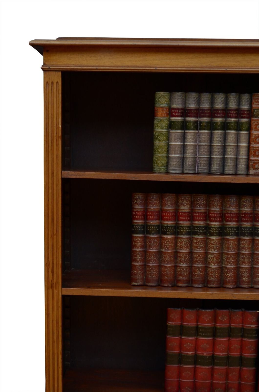 photo for sale English Edwardian Walnut Open Bookcase C1900s.
