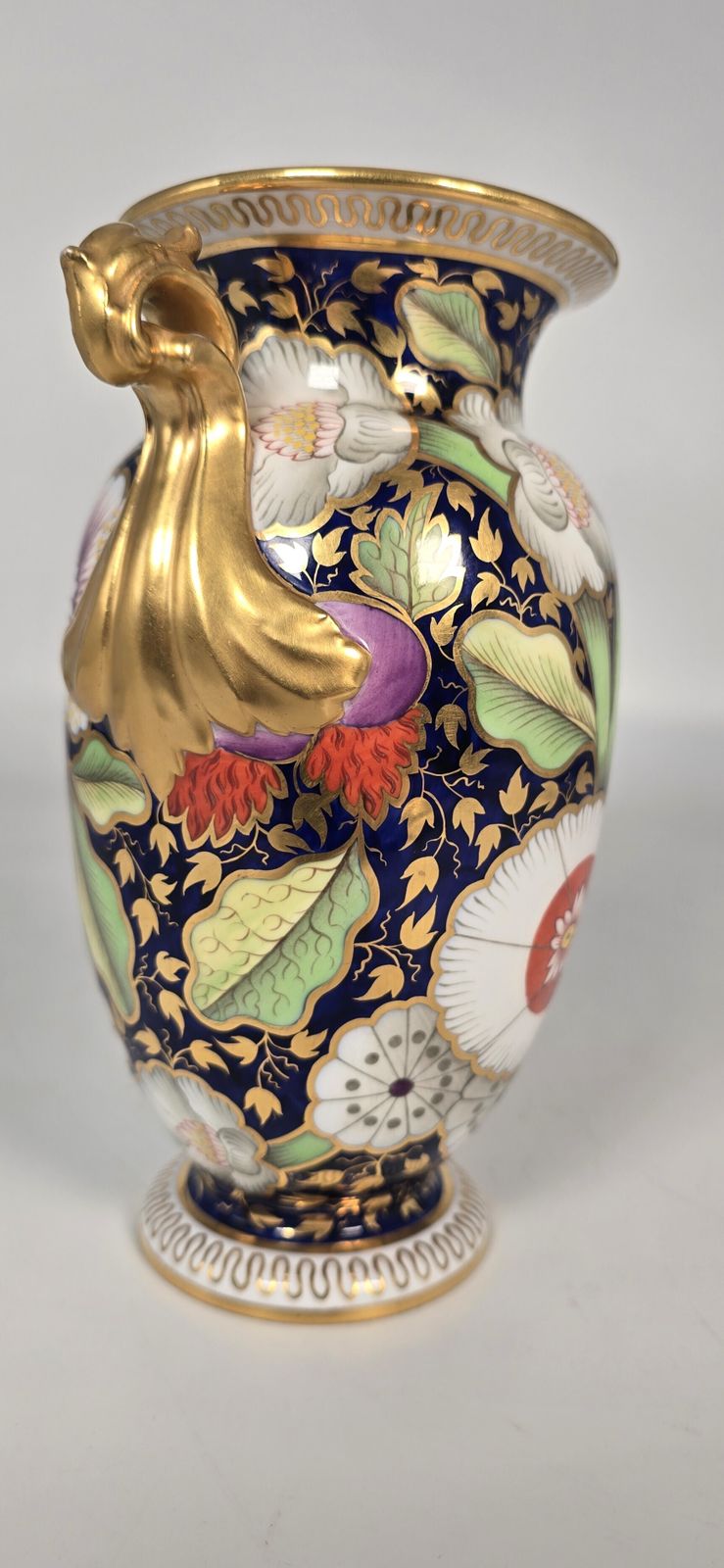 19th Century Hand Painted Spode China Vase Circa 1890, English photo Home Decor