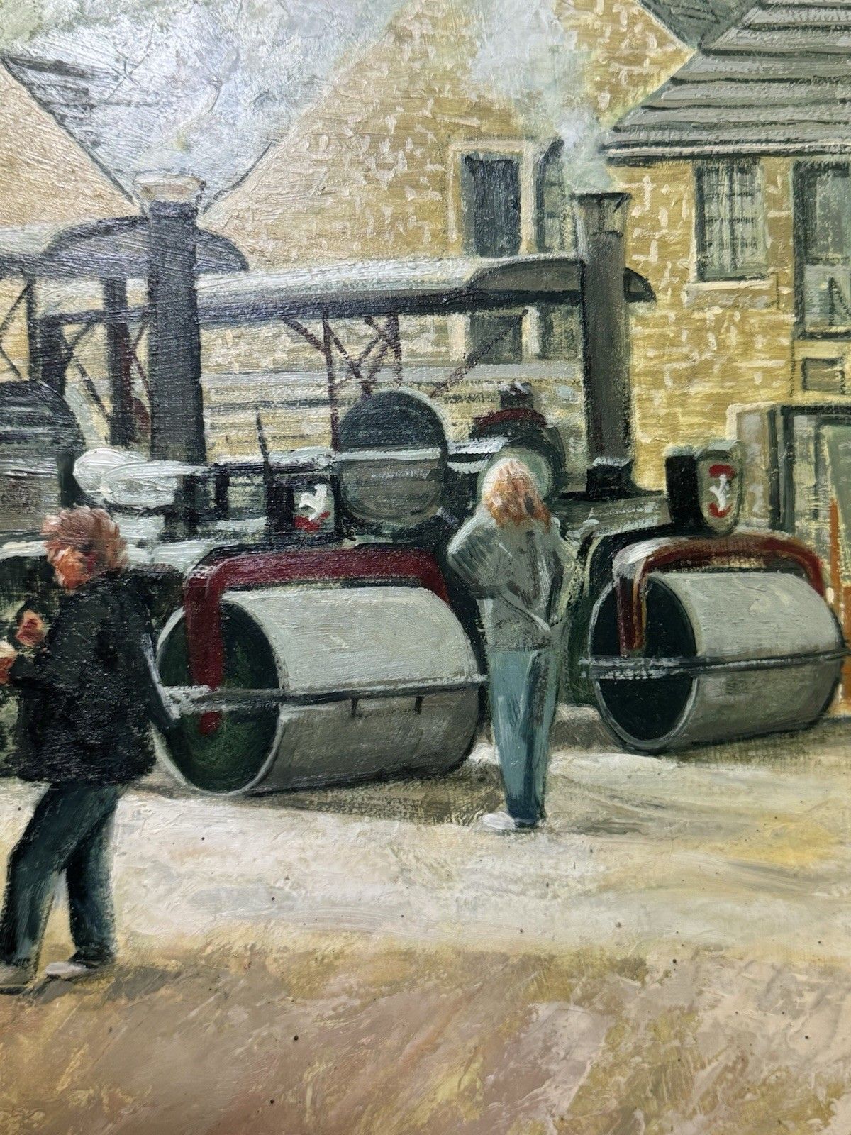 325.0 21stc Steam Locomotive Rally & Enthusiasts Oil Painting On Board Signed Beddow photo