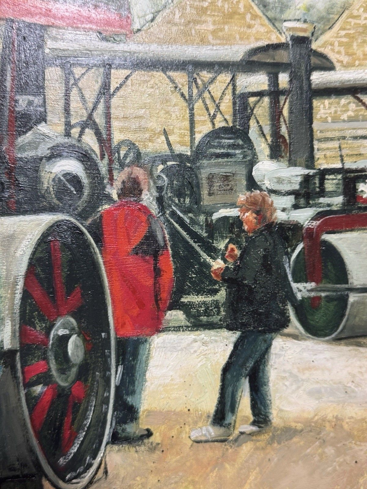 photo buy 21stc Steam Locomotive Rally & Enthusiasts Oil Painting On Board Signed Beddow