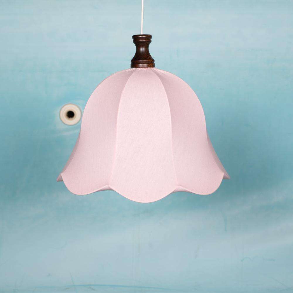 Vintage Scandinavian Tulip Pendant Lamp Pink photo for sale