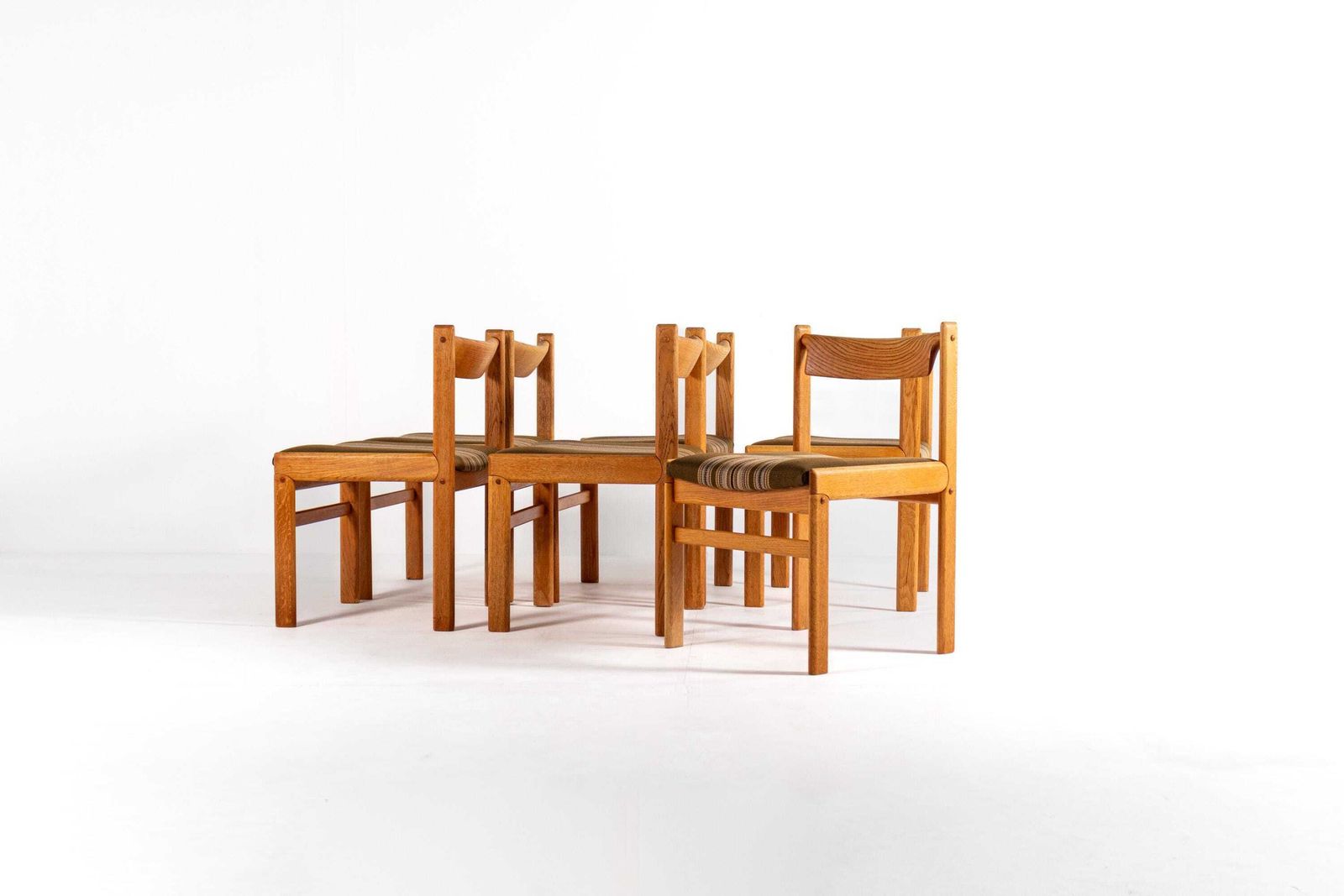 Set Of 6 Oak Dining Chairs By H.W. Klein For Bramin, Denmark, 1960s photo for sale