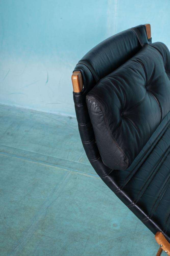 Design Lounge Fauteuil & Ottoman 70s Bruno Mathsson Pernilla photo vintage