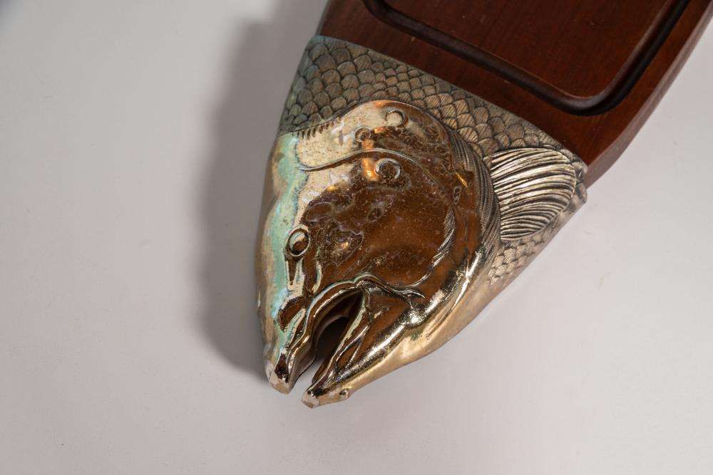 Vintage Houten Presentatiebord, Visschaal photo Woonaccessoires