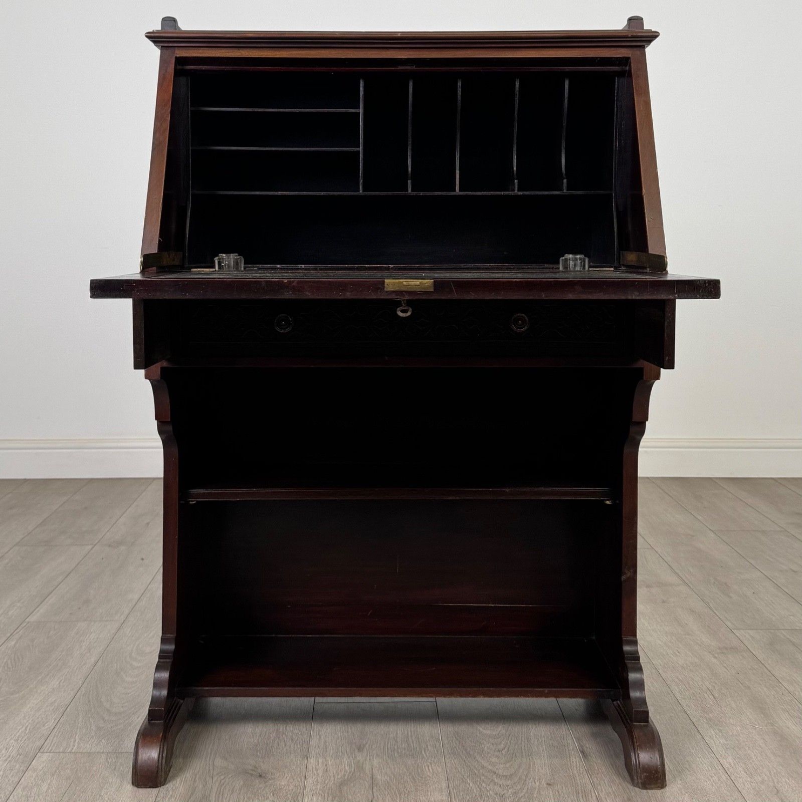 Antique 20th Century Chippendale Style Bureau In Mahogany ( Af 5617 ) photo furniture
