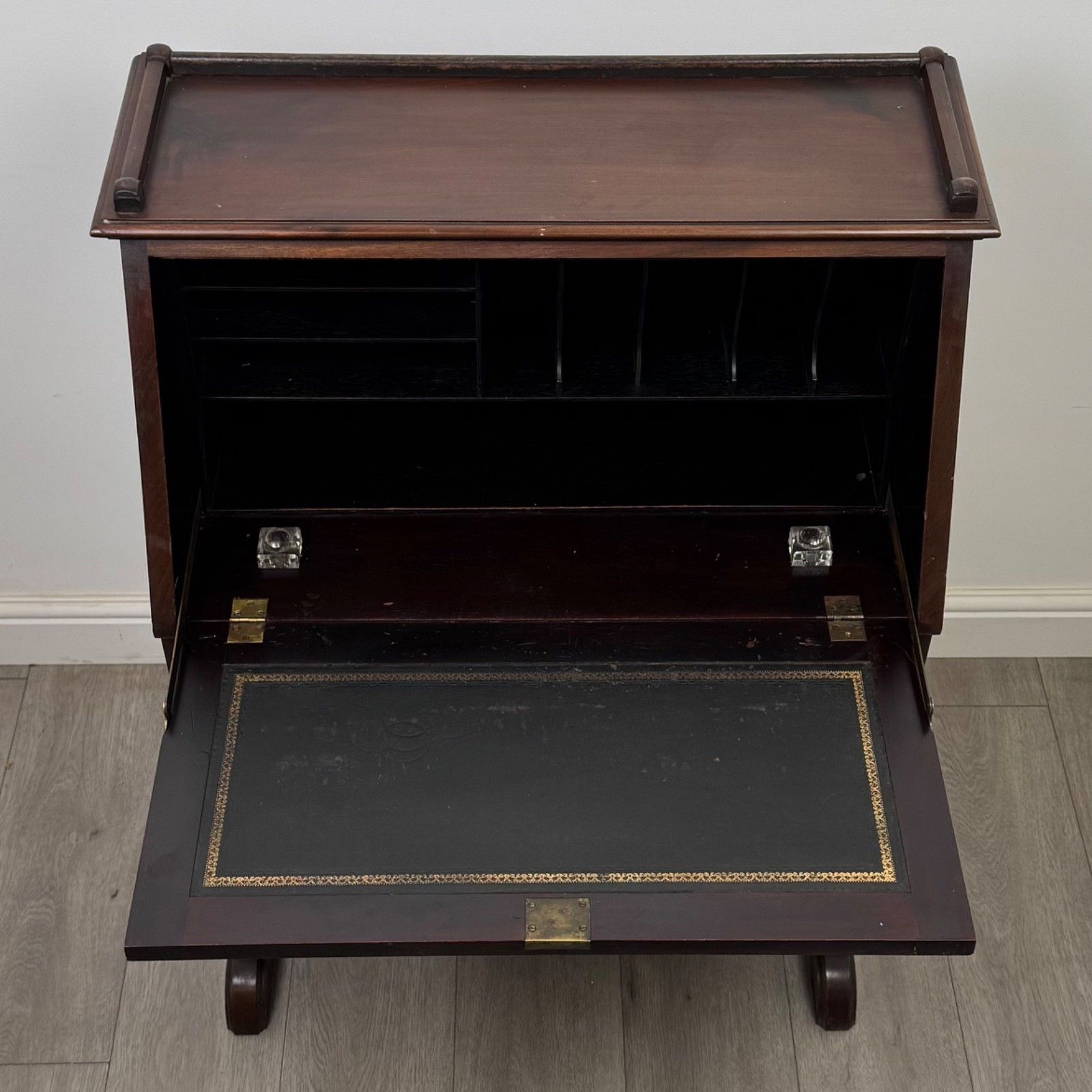 Furniture Antique 20th Century Chippendale Style Bureau In Mahogany ( Af 5617 ) photo