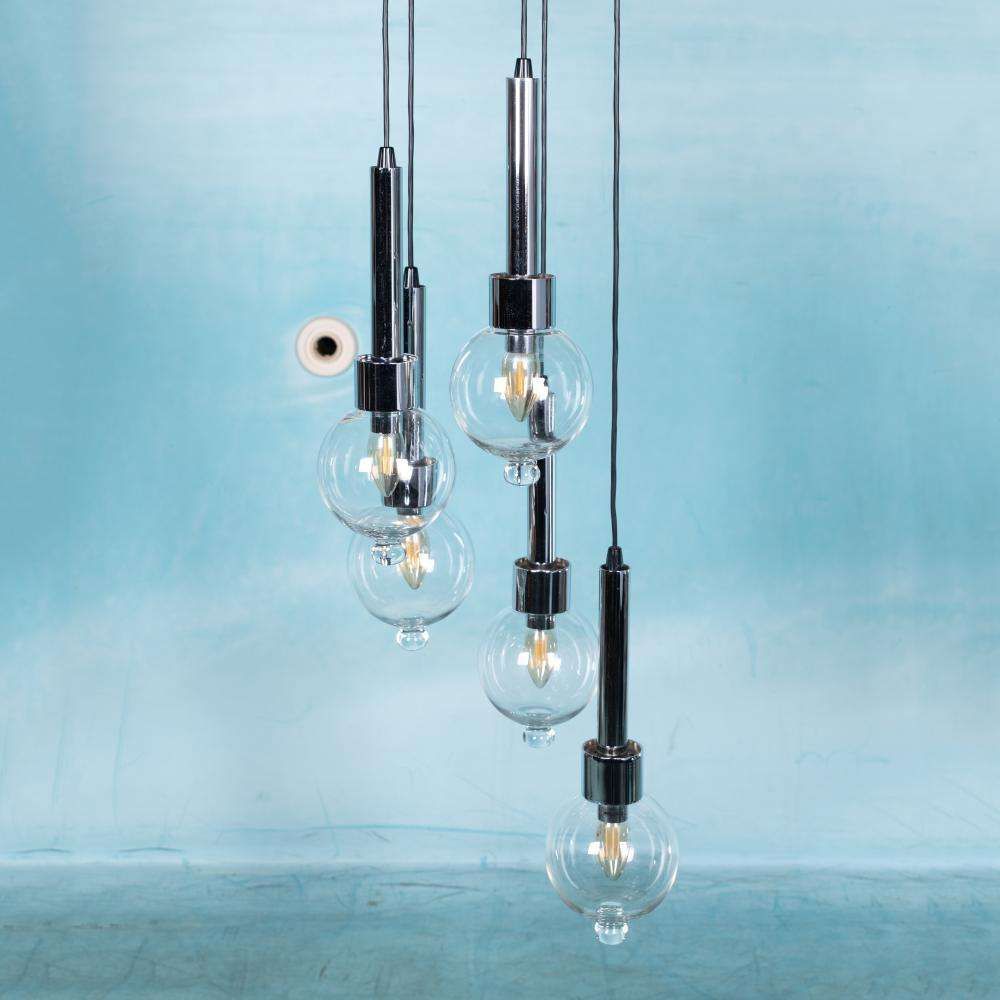 Vintage Cascade Hanglamp, Space Age Waterval Mid Century