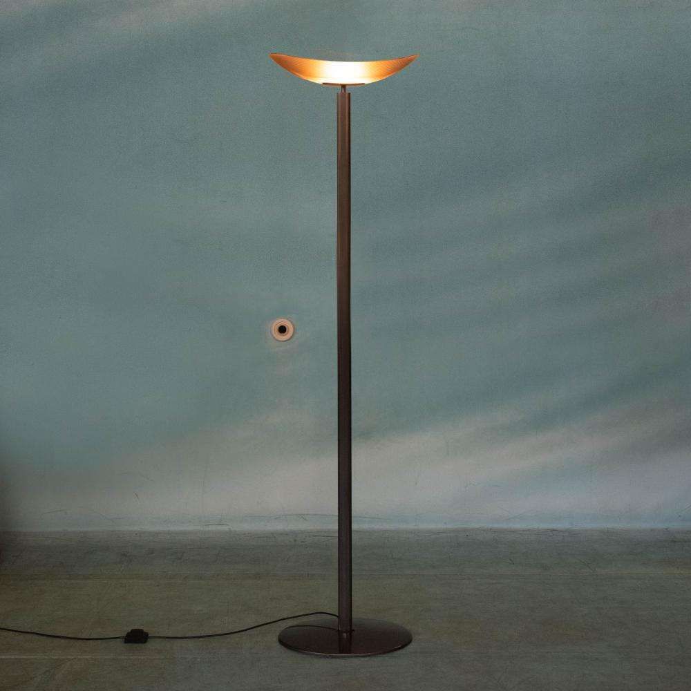 photo for sale Vintage Artemide Glazen Vloerlamp, Minimalistische Uplighter Jaren 80