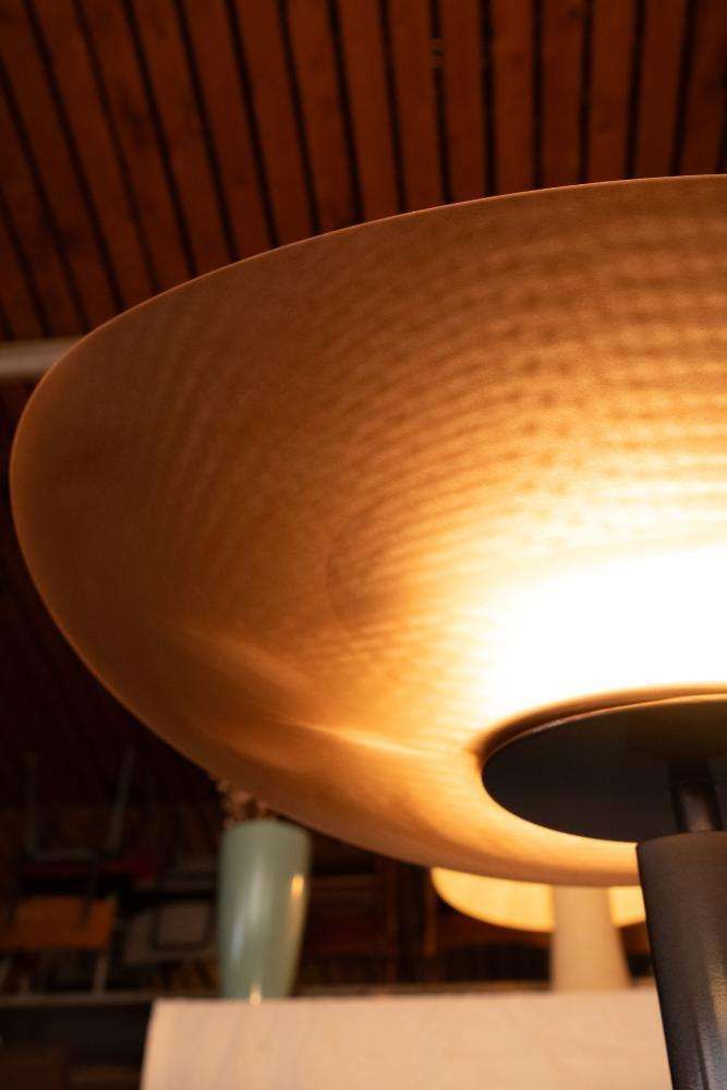 photo vinterior Vintage Artemide Glazen Vloerlamp, Minimalistische Uplighter Jaren 80