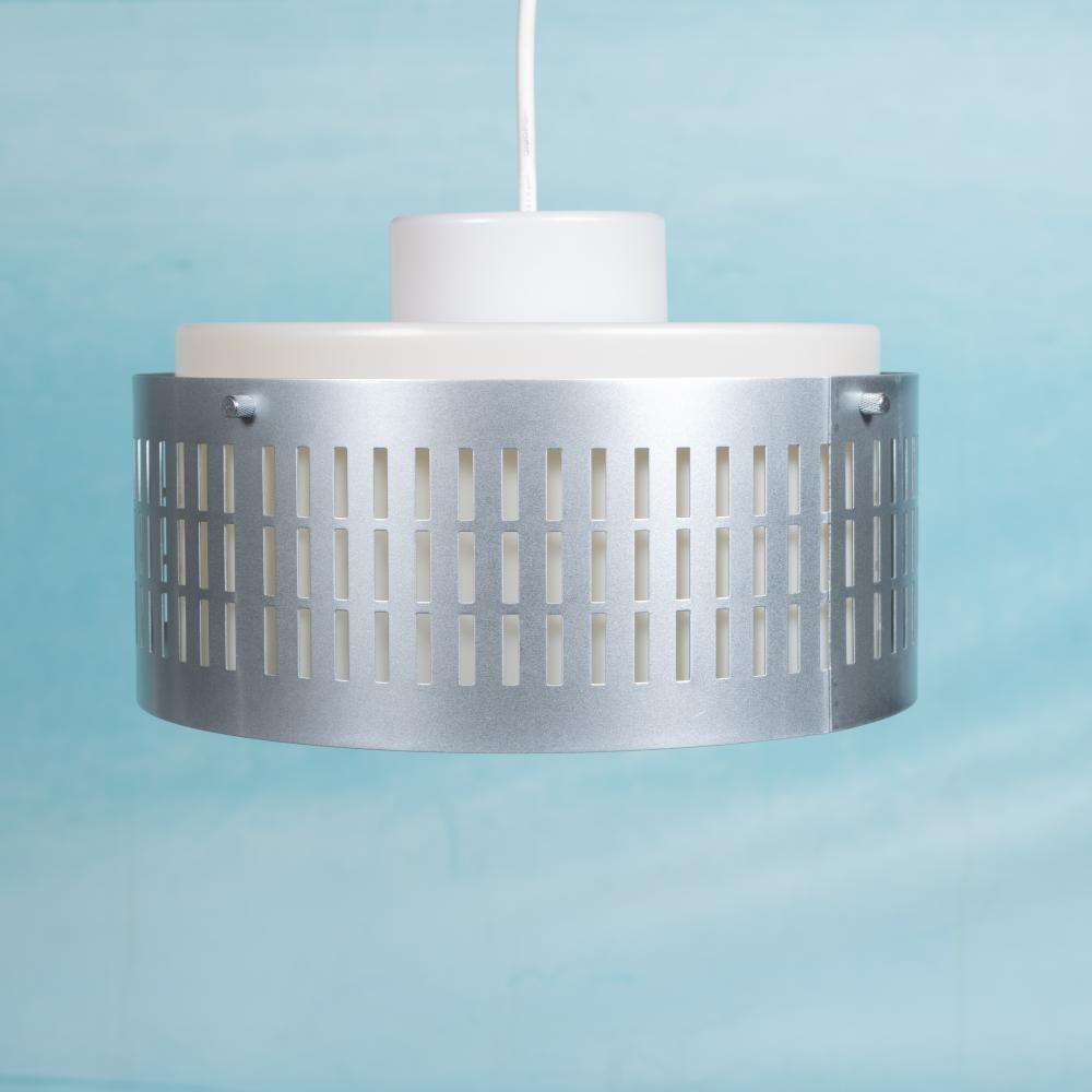 Minimalistische Aluminium Hanglamp Uit De Jaren '70, Midmod