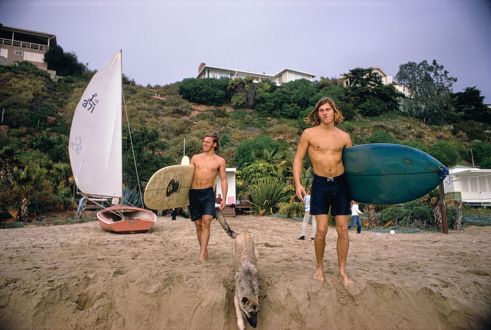 Slim Aarons 'Laguna Beach Surfers' Archival Pigment Print Framed In Black