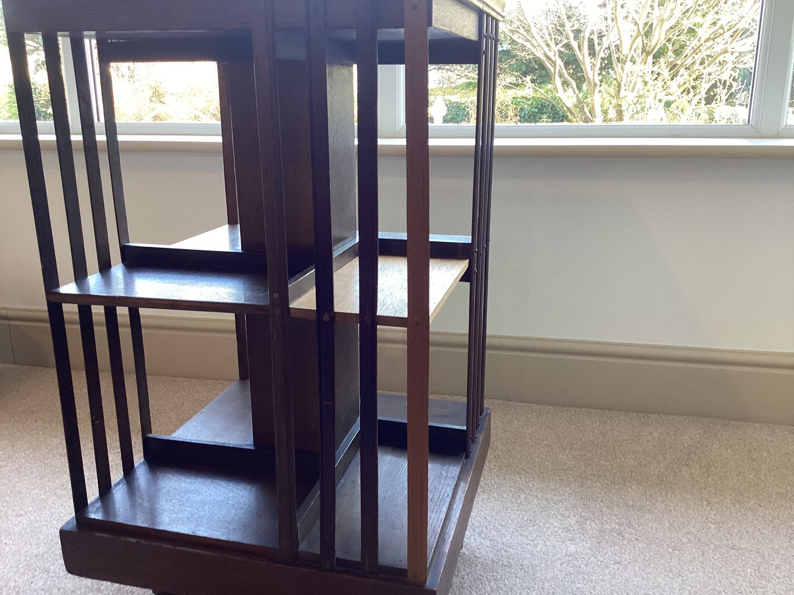 Edwardian Oak Revolving Bookcase photo vinterior