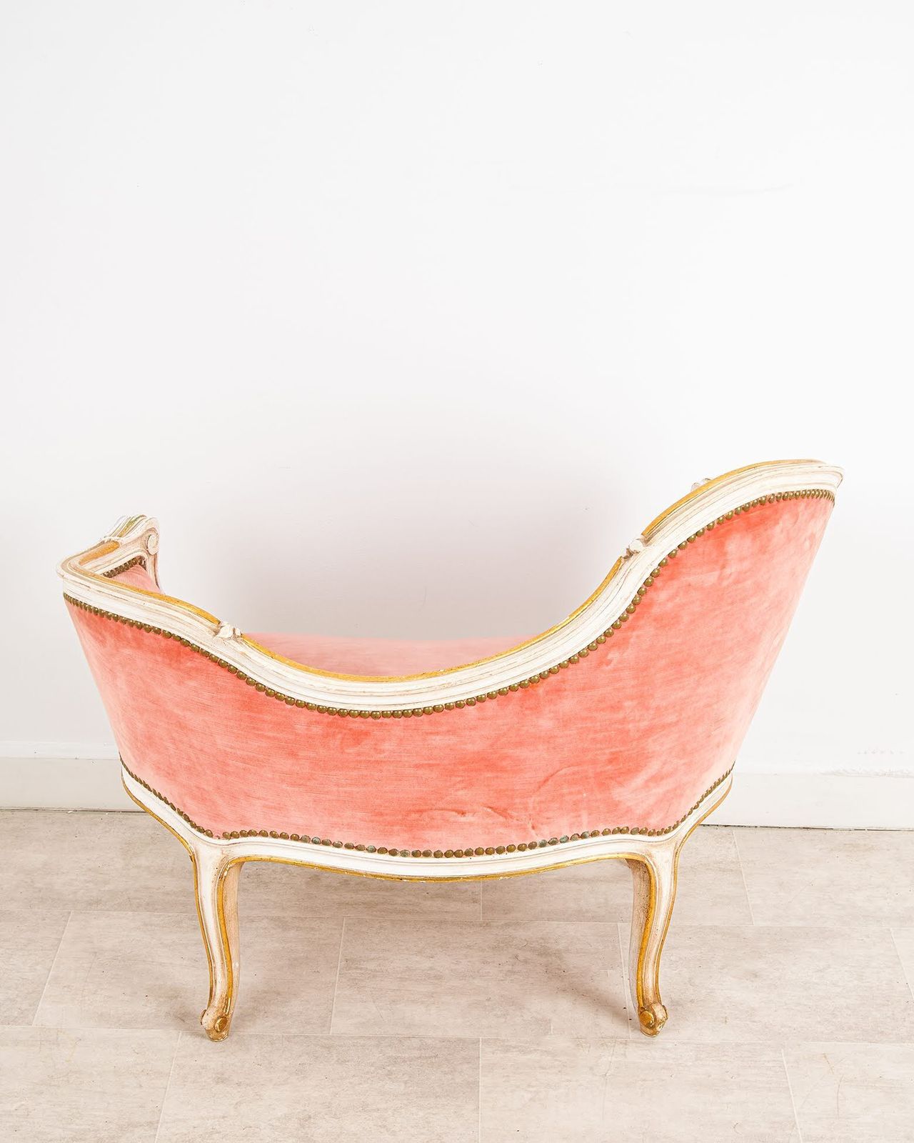 Antique French Painted Giltwood Boudoir Chair Sofa, Circa 1910 photo Furniture
