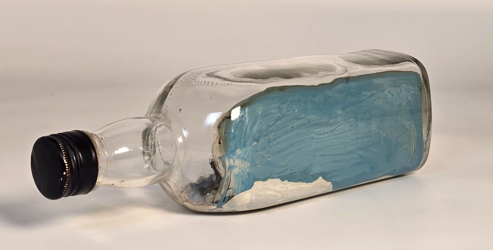 1930s Steamship In A Bottle Diorama, English Folk Art photo Home Decor