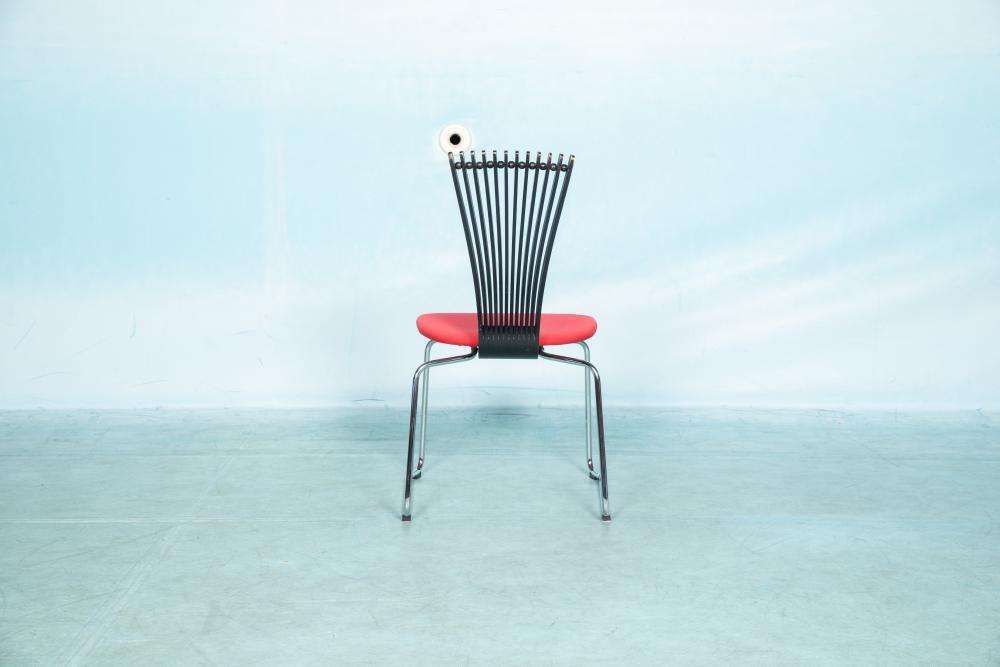 Postmodern Westnofa Totem Dining Chairs 80s Minimalist photo vinterior