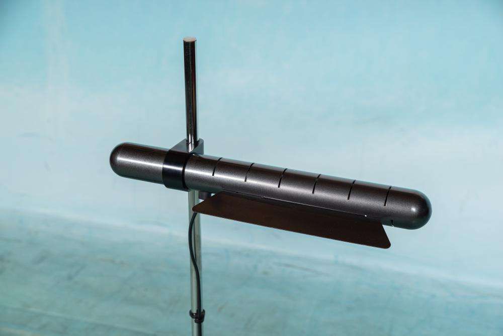 Minimalist Floor Lamp Baltensweiler, Mid Modern 70s Floor Lamp photo for sale