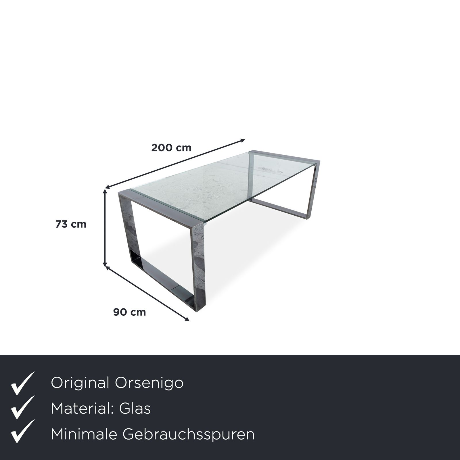 Table à manger Orsenigo Ring en verre argenté photo furniture