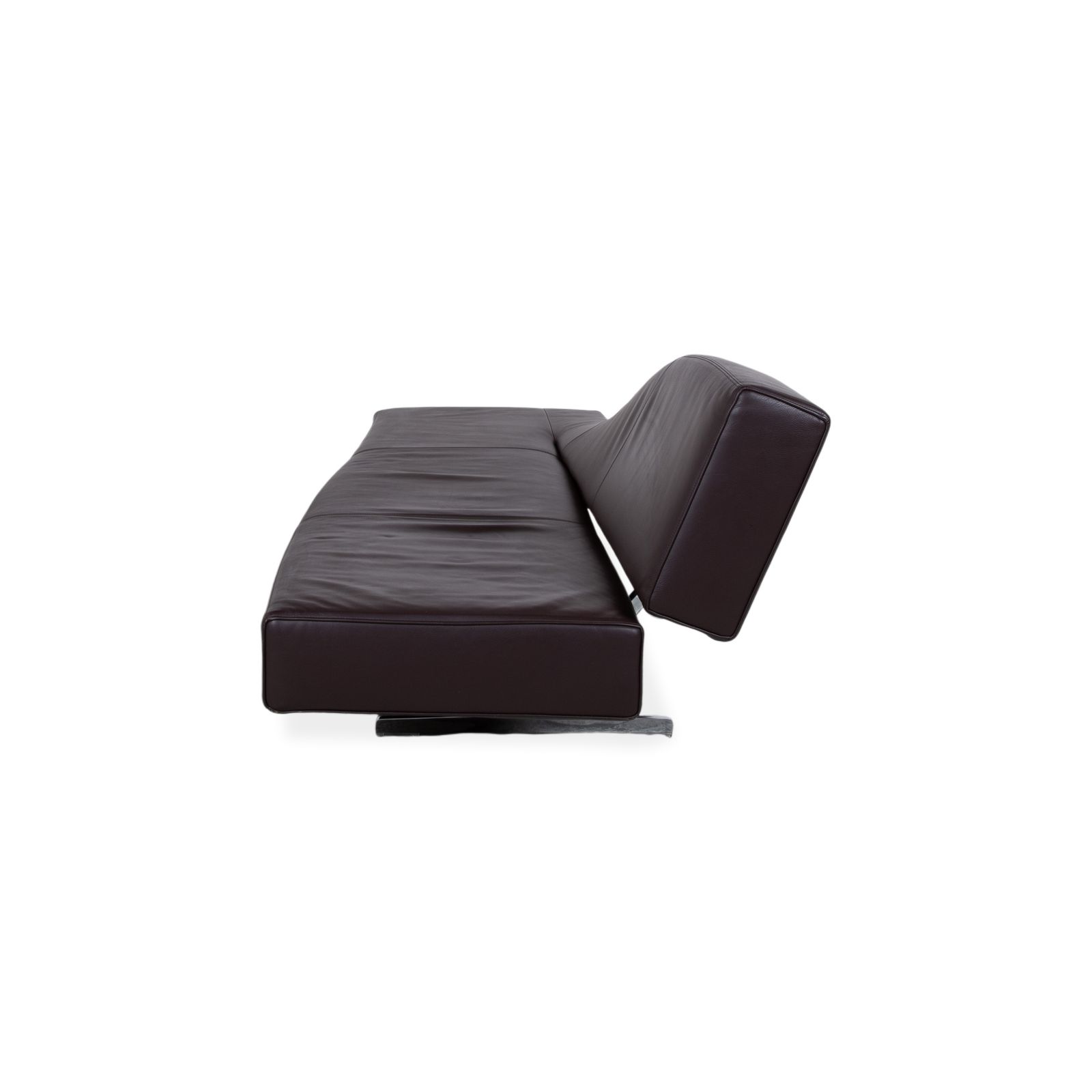 Mobilier Canapé 3 places Cassina 276 Aspen en cuir brun, dossier à droite, par Jean Marie Massaud photo