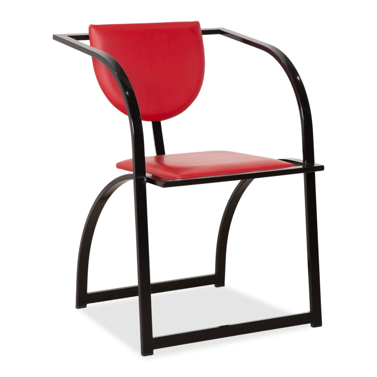 Fauteuil KFF Cosinus en cuir rouge