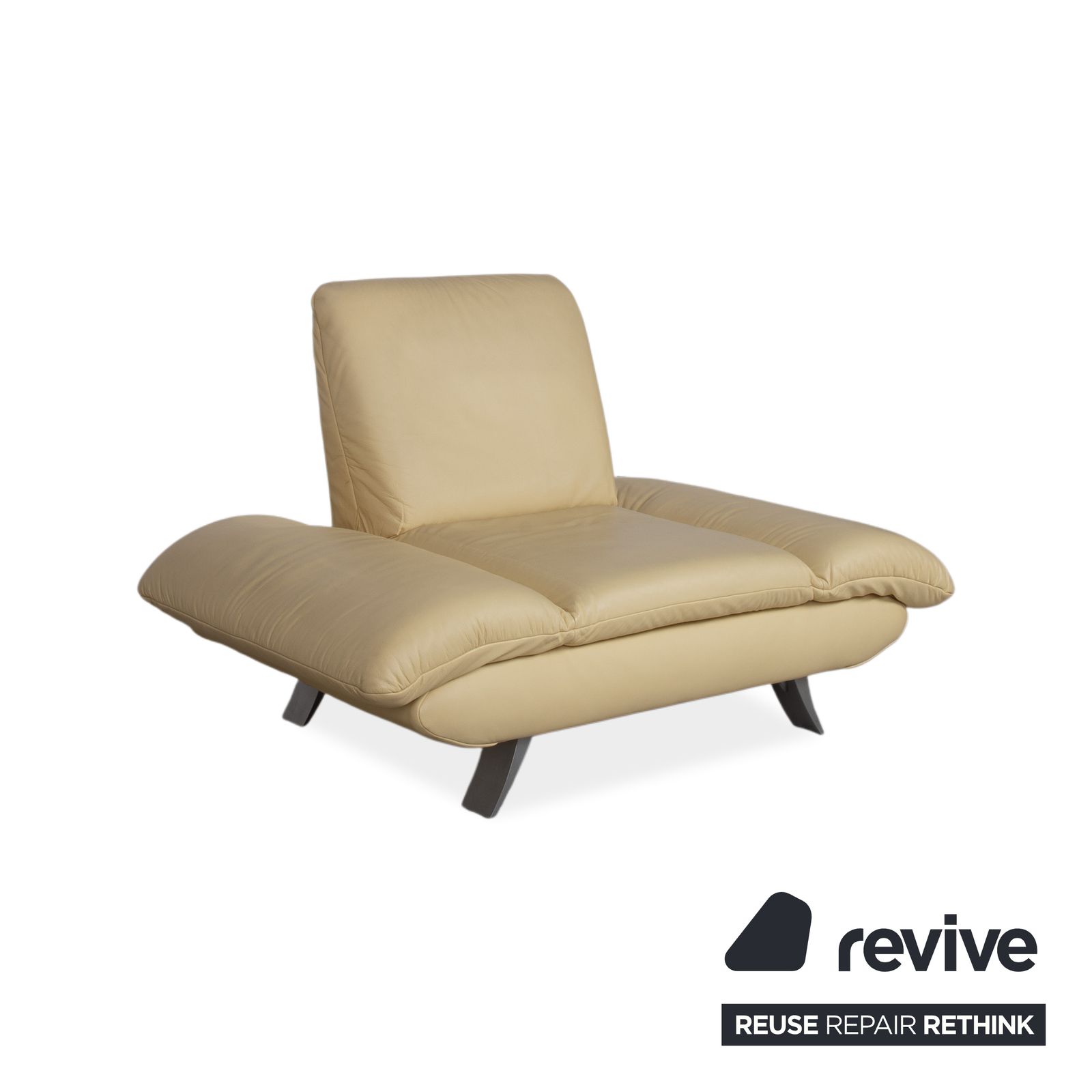 Fauteuil Koinor Rossini en cuir jaune, fonction manuelle photo 1117.0