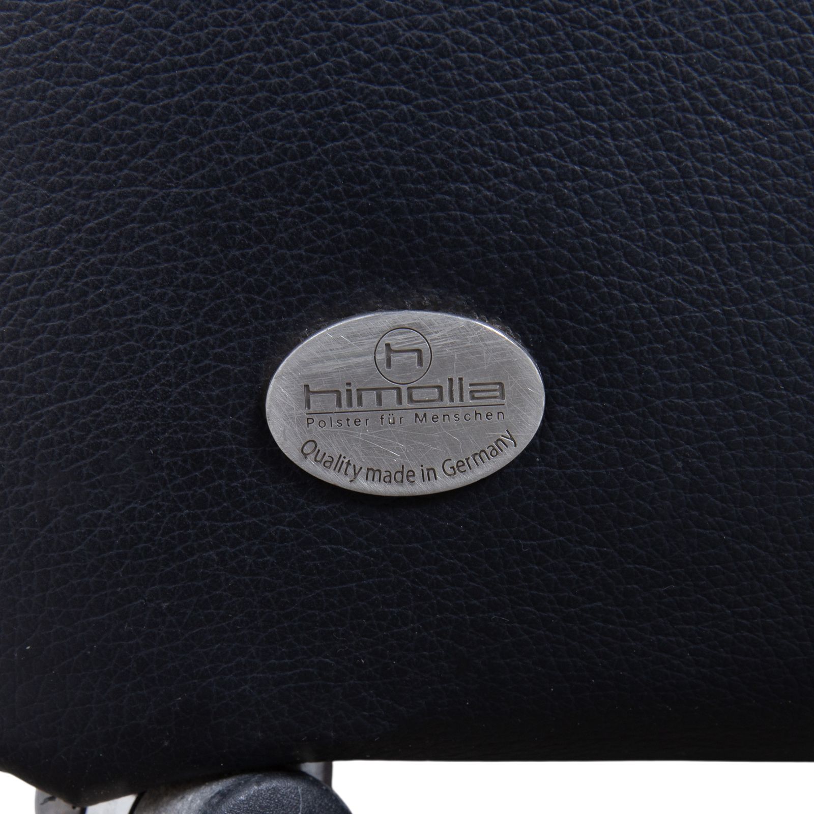 photo for sale Fauteuil Himolla en cuir noir, avec roulettes
