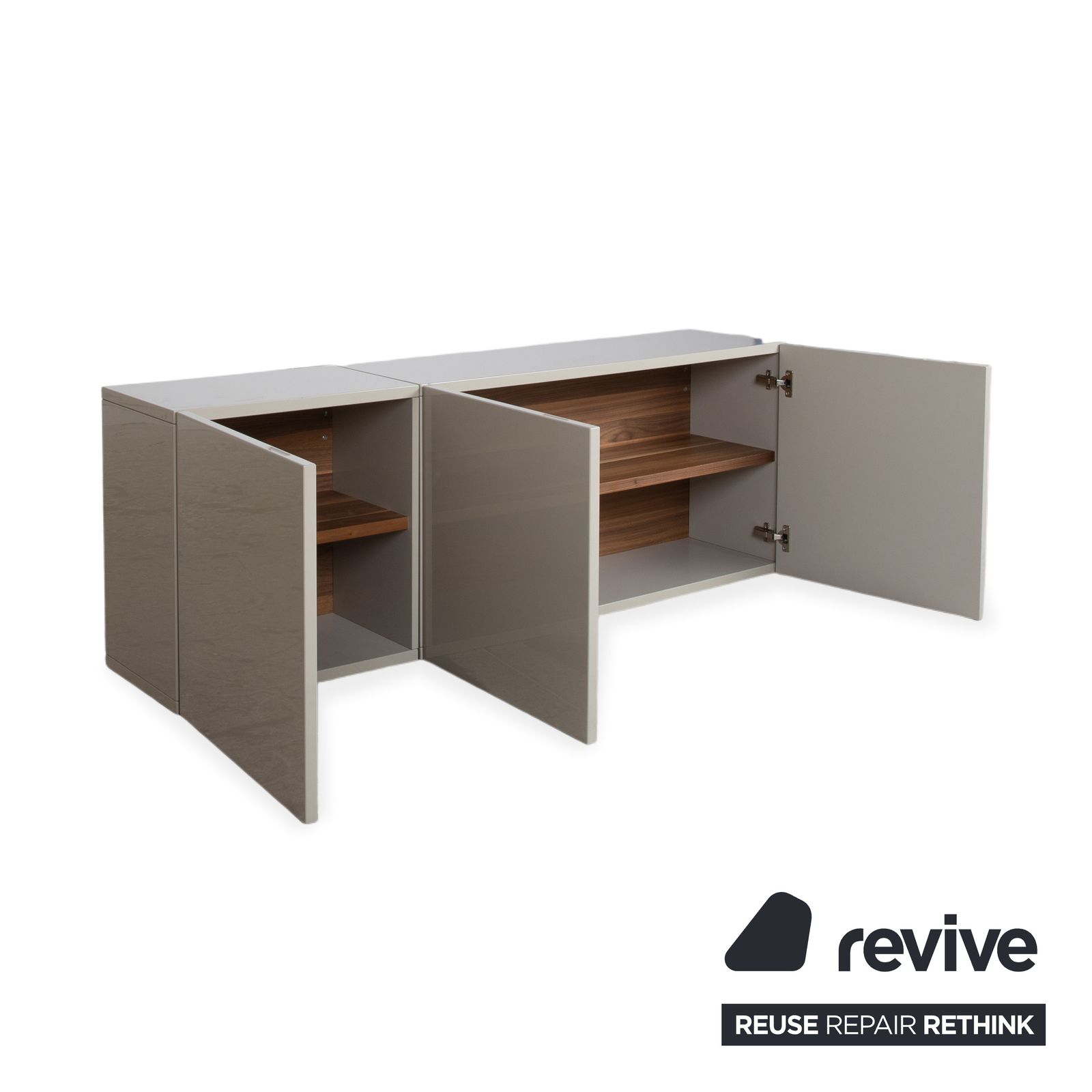 Buffet Hülsta Lilac beige taupe laqué brillant photo vinterior