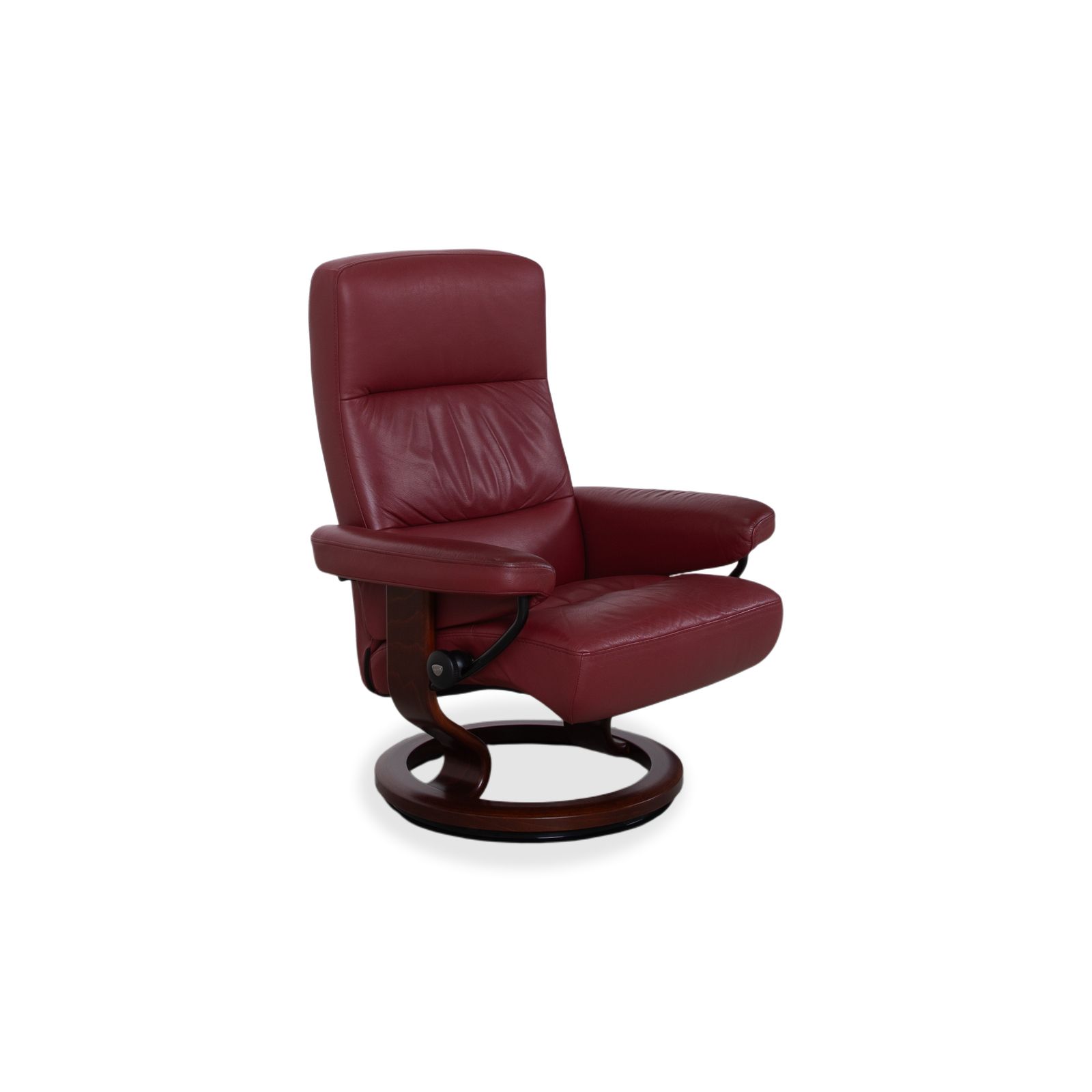 Fauteuil relax Stressless Atlantic en cuir véritable rouge avec repose-pieds, fonction inclinable photo for sale