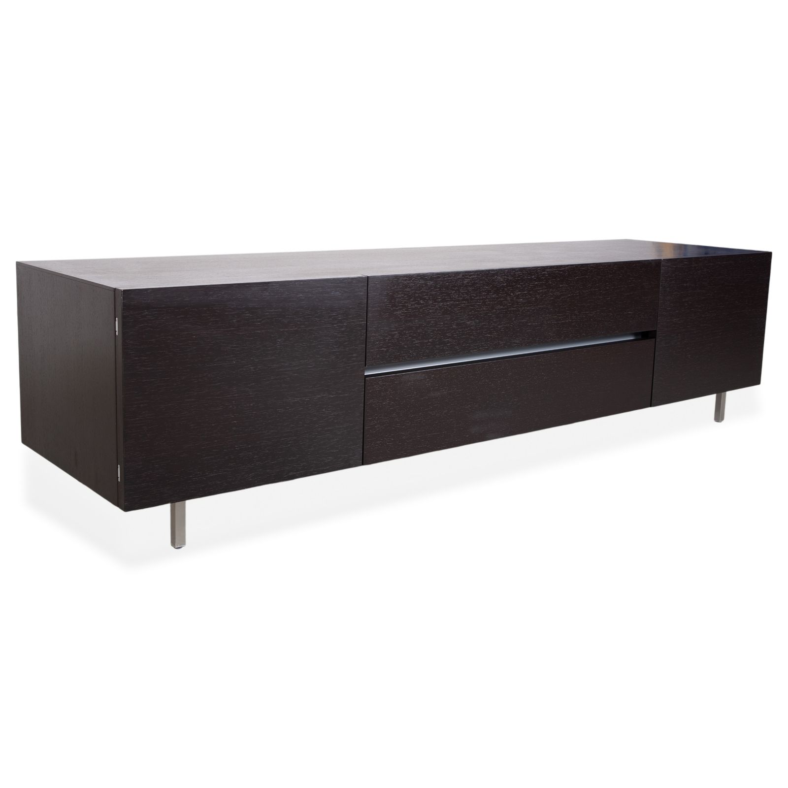 Buffet Poliform Free en bois brun foncé, fonction manuelle