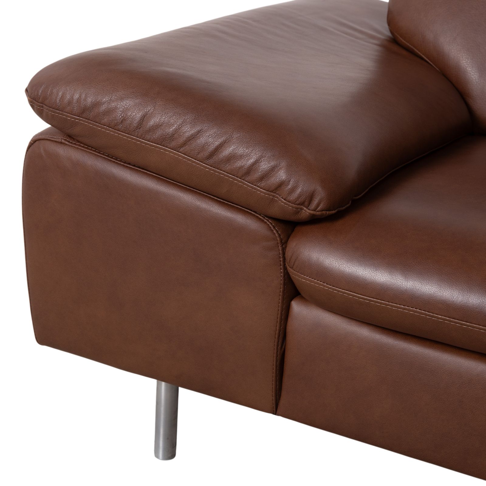 Canapé d'angle Willi Schillig Loop en cuir marron, fonction manuelle photo buy