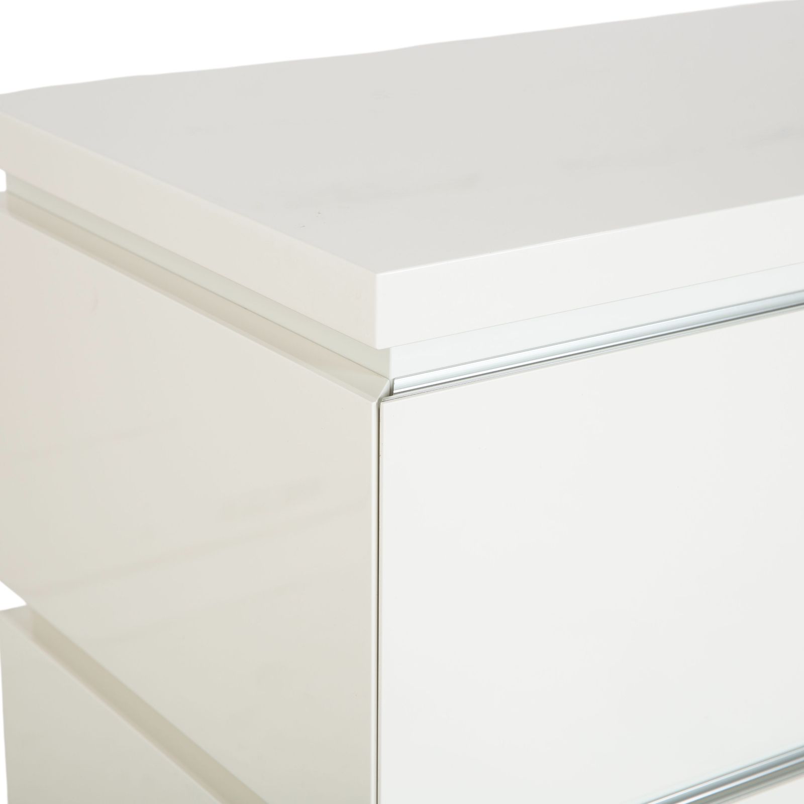 Buffet Interlübke Cube en bois laqué blanc brillant photo buy