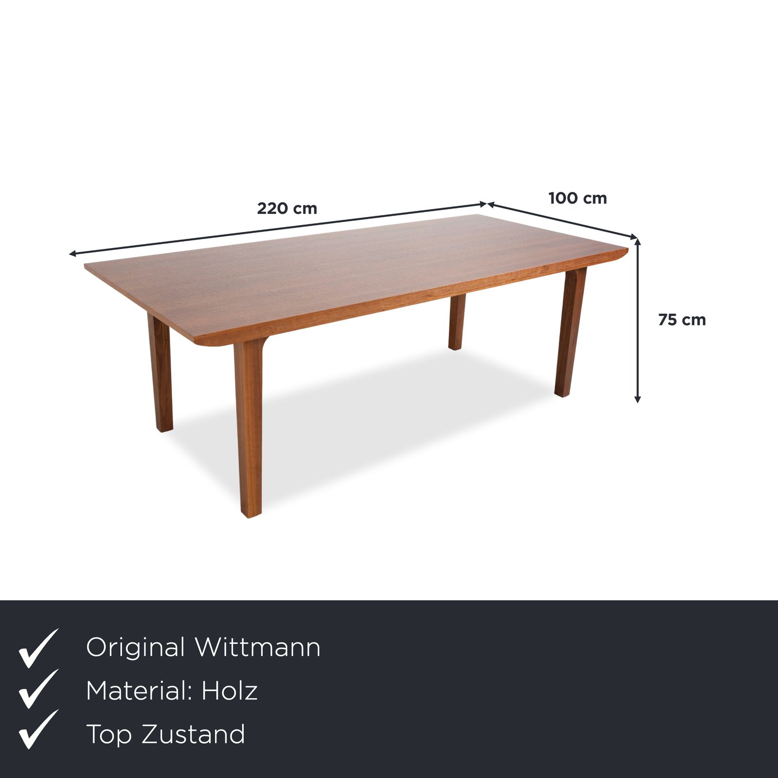 Table à manger Wittmann en bois brun, salle à manger photo furniture