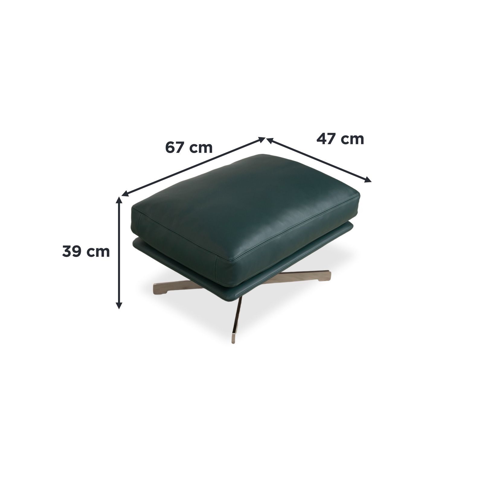 Ensemble de fauteuils Flexform Boss en cuir vert, pivotant, fonction manuelle photo for sale