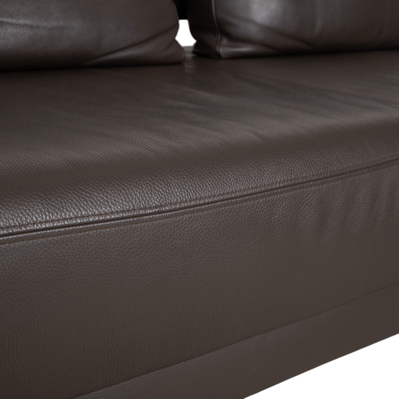 photo furniture Canapé d'angle Ewald Schillig Brand Face en cuir marron, fonction électrique