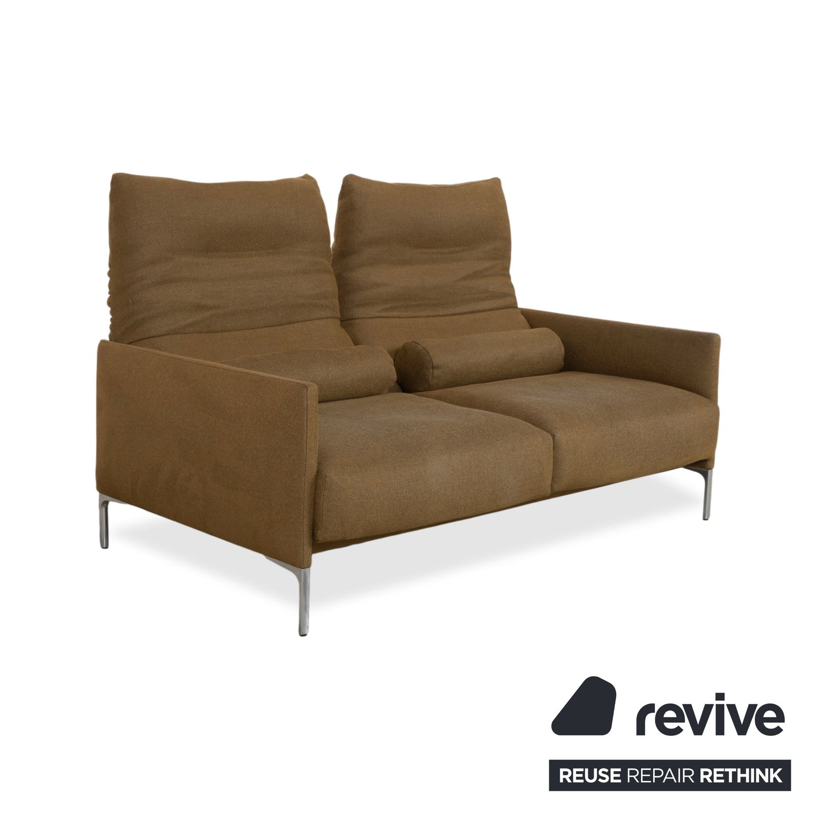 Canapé 2 places Cor Avalanche en tissu brun bronze, à mécanisme manuel photo Mobilier