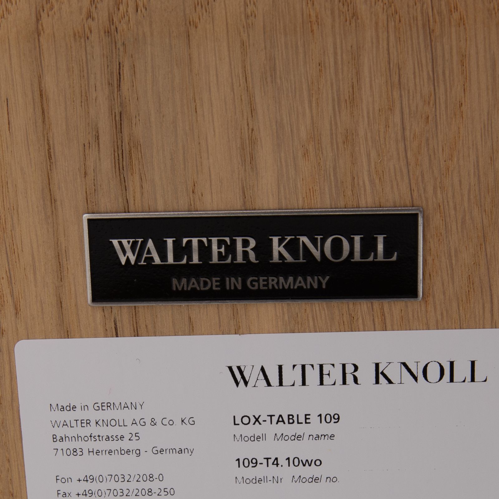 photo furniture Table à manger Walter Knoll Lox en bois, marron, pour salle à manger