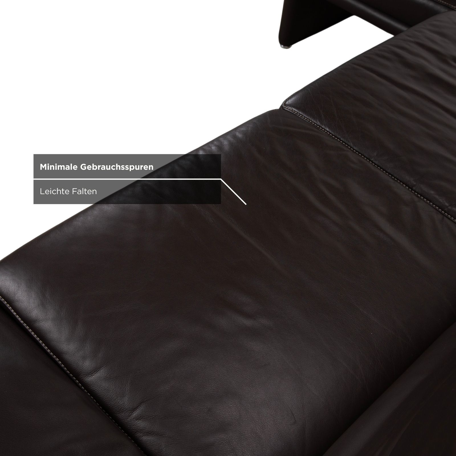 Meubels Koinor Raoul Leren Hoekbank Bruin Manuele Functie Chaise Longue Links photo