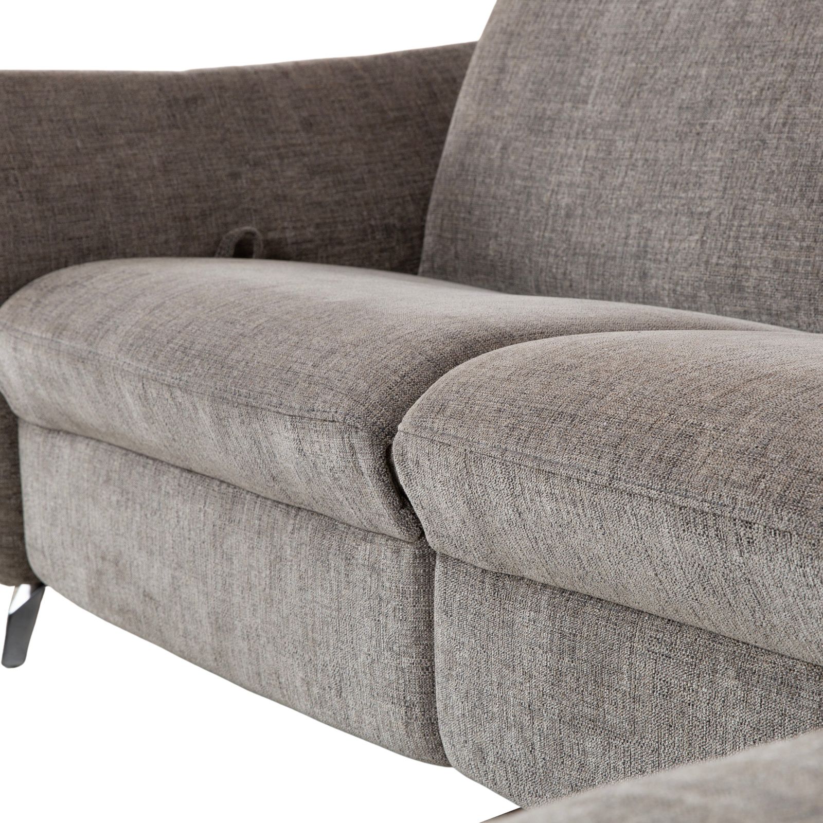 Mobilier Canapé d'angle Himolla 1065.85 en tissu gris mélangé, fonction manuelle, méridienne à droite photo