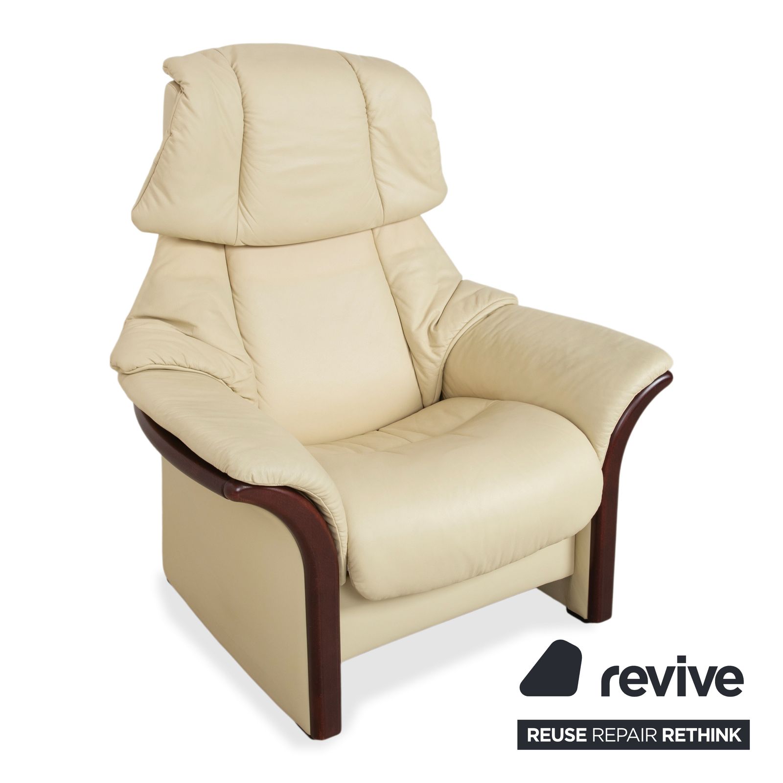 Fauteuil relax Stressless Eldorado en cuir crème beige, fonction manuelle photo Mobilier