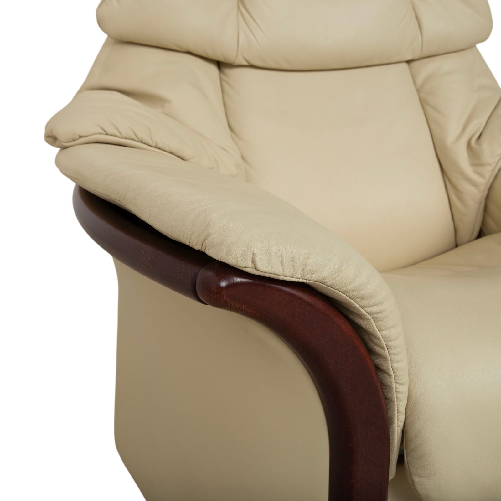 Fauteuil relax Stressless Eldorado en cuir crème beige, fonction manuelle photo buy