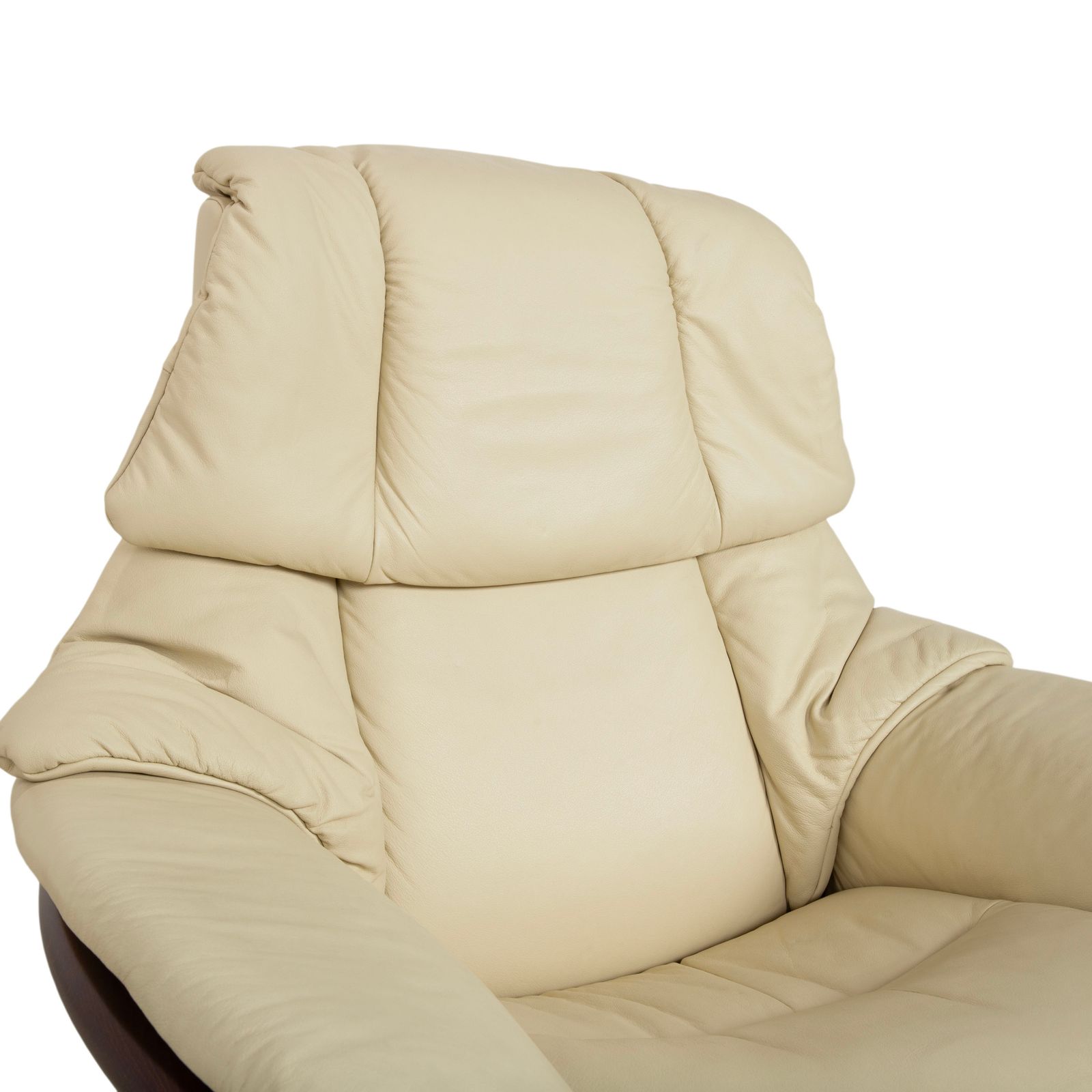Fauteuil relax Stressless Eldorado en cuir crème beige, fonction manuelle photo vintage