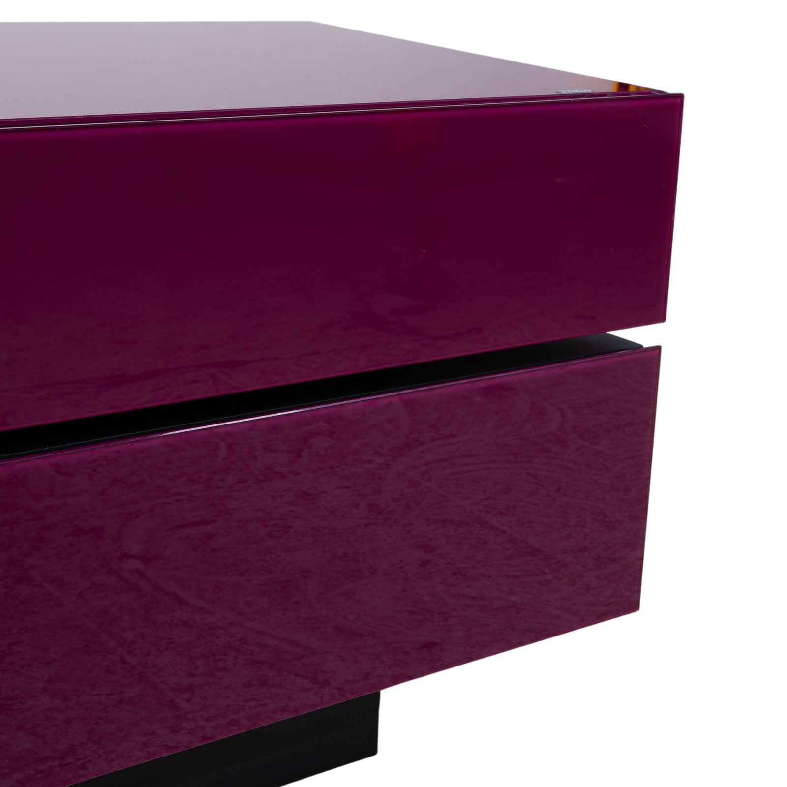 Buffet Spectral Brick en verre rouge et noir laqué brillant, fonction manuelle photo 3688.0