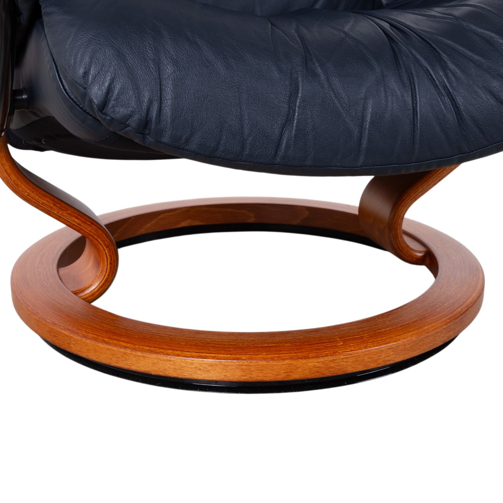 Stressless Reno Leren Fauteuil Zwart Incl. Voetenbank, Manuele Functie photo vinterior